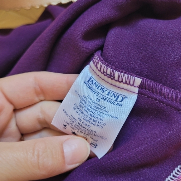 Land's End Women's Colorblock Tankini Swimming Suit Size 10 - Picture 5 of 6